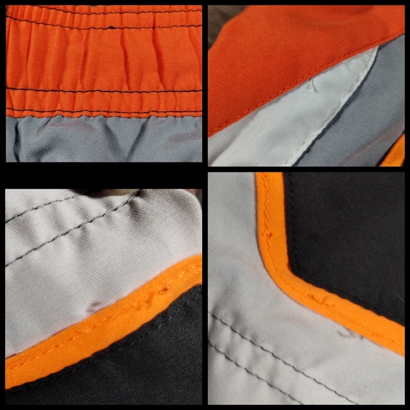 Nike Bathing Suit Men M Adult Orange Swim Trunks Swoosh Logo Basic Beach - Picture 12 of 16